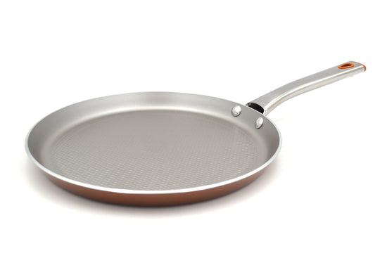 Prestige Ultra Non Stick Flat Tawa 24cm with Complimentary Pan Holder | Induction-Based Tawa for Roti and Dosa | Triple Layered Non-Stick Coated Tawa | PR22609