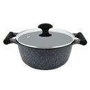 Prestige Essentials Granite 12 Piece Non-Stick Cast Aluminium Cookware sets | Induction Compatible Pots and Pans Set | Black - PR80965