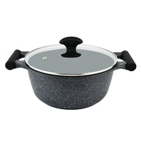 Prestige Essentials Granite 12 Piece Non-Stick Cast Aluminium Cookware sets | Induction Compatible Pots and Pans Set | Black - PR80965