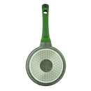 Prestige Essentials Sauce Pan with Glass Lid 16 Cm | Induction Compatible Non Stick Pan | Granite Coted Cooking Pot | Green - PR81106