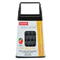 Prestige Stainless Steel Mini Box Grater|Sturdy and durable|Soft grip handle| Black - PR50153
