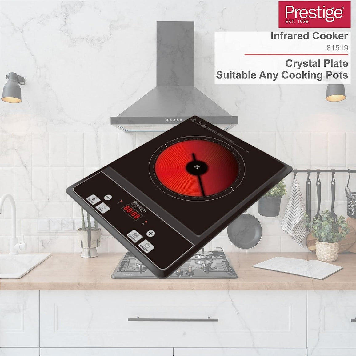 Prestige Infrared Cooker Crystal Plate - 2000 W | PR81519