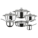 Prestige Stainless Steel Cookware Set 12 Piece | Silver - PR80952