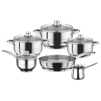 Prestige Stainless Steel Cookware Set 12 Piece | Silver - PR80952