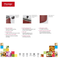 Prestige Non Stick Pots and Pans Set 22 Piece | Cooking Pot Set Big | Value Pack Cookware Set PR20965 - Red