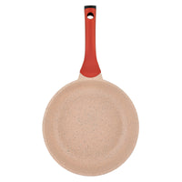 Prestige Essentials Granite 7 Piece Non-Stick Cast Aluminium Cookware Sets | Induction Compatible Pots and Pans Set | Pink - PR80961