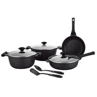 Prestige Essentials 9pcs Pots and Pans Set | Nonstick Cookware Sets | Granite Pots Set | Kitchen Induction Pots and Pans Cooking Sets | Pan Sets for Cooking | Black - PR80989