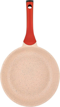 Prestige Essentials 9pcs Pots and Pans Set | Nonstick Cookware Sets | Granite Pots Set | Kitchen Induction Pots and Pans Cooking Sets | Pan Sets for Cooking | Pink - PR80991