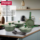 Prestige Essentials 9pcs Pots and Pans Set | Nonstick Cookware Sets | Granite Pots Set | Kitchen Induction Pots and Pans Cooking Sets | Pan Sets for Cooking | Green - PR80990