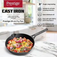 Prestige Cast Iron Pre-Seasoned Fry Pan 24 cm | PR48898