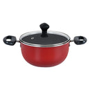 Prestige Value Pack Non-Stick Cookware sets 7Pcs | Non Stick Aluminium Pots and Pans Cooking Set | Soup Pots Set | Frying Pan Set | PR21568 - Red