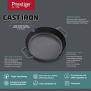 Prestige Cast Iron Pre-Seasoned Dual Handle Fry Pan 24 cm | PR48887