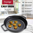 Prestige Cast Iron Pre-Seasoned Dual Handle Fry Pan 24 cm | PR48887