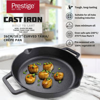 Prestige Cast Iron Pre-Seasoned Dual Handle Fry Pan 24 cm | PR48887