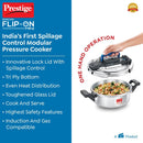 Prestige Svachh FLIP-ON Mini SS Pressure Cooker 18 cm-2 L with Glass Lid | MPF20164