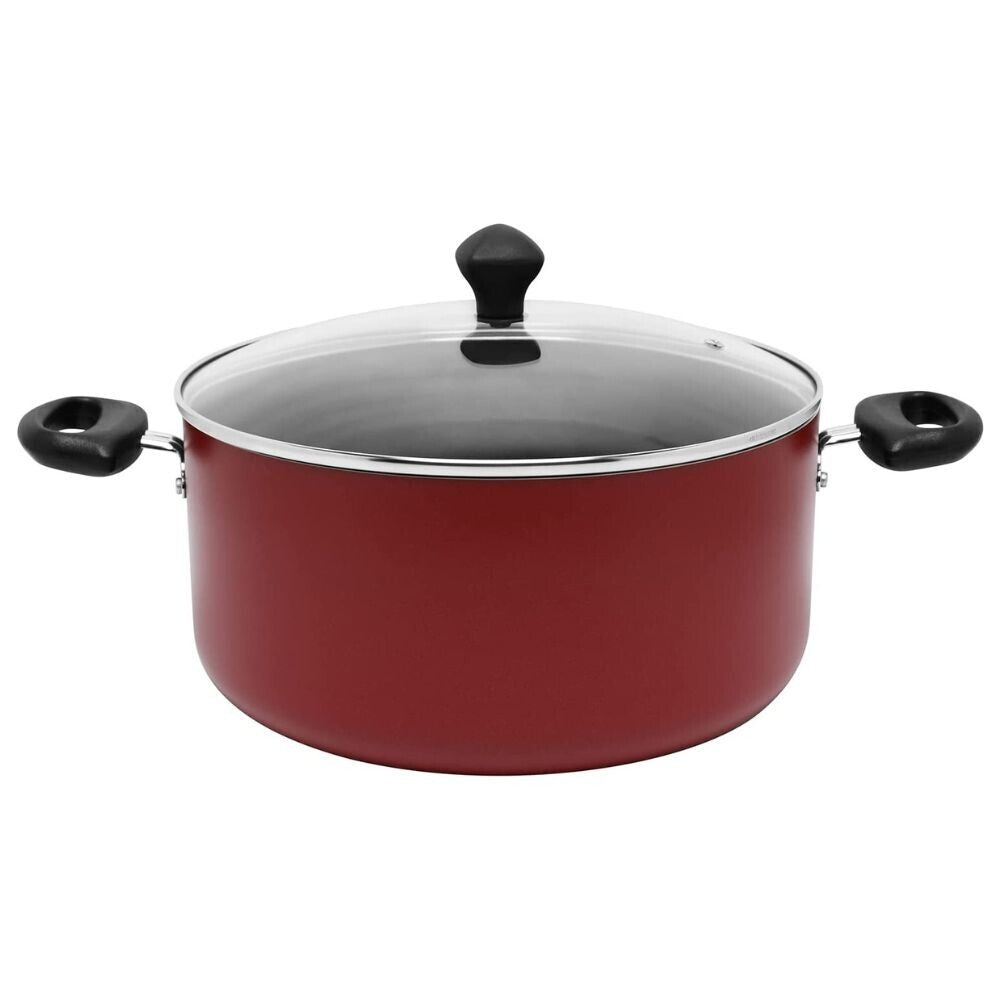 Prestige Cast Aluminium Cookware Sets of 7 Piece | Non Stick Aluminium| Casserole | Saucepan | Fry Pan- PR22353-Red