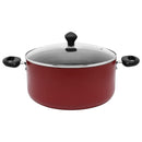 Prestige Cast Aluminium Cookware Sets of 7 Piece | Non Stick Aluminium| Casserole | Saucepan | Fry Pan- PR22353-Red
