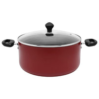 Prestige Cast Aluminium Cookware Sets of 7 Piece | Non Stick Aluminium| Casserole | Saucepan | Fry Pan- PR22353-Red