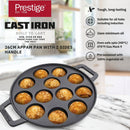 Prestige Cast Iron Pre-Seasoned Duel Handle Appam Pan 26 CM | PR48908
