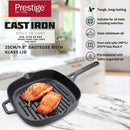 Prestige Cast Iron Pre-Seasoned Grill 24 CM | PR48897