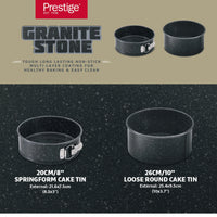 Prestige Granite 2Pcs Bakeware Set (20Cm Springform Cake Tin & 26Cm Loose Round Cake Tin) | PR49077