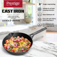 Prestige Cast Iron Pre-Seasoned Fry Pan 22 cm | PR48902
