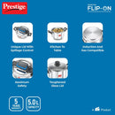 Prestige Svachh FLIP-ON SS Pressure Cooker 22 cm-5 L with Glass Lid | MPF20157