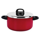Prestige Classique Non-Stick 3Pcs Cookware Set | 3X Ultra Tough Induction Compatible Casserole 24cm + Frying Pan 26Cm | Red - PR20933
