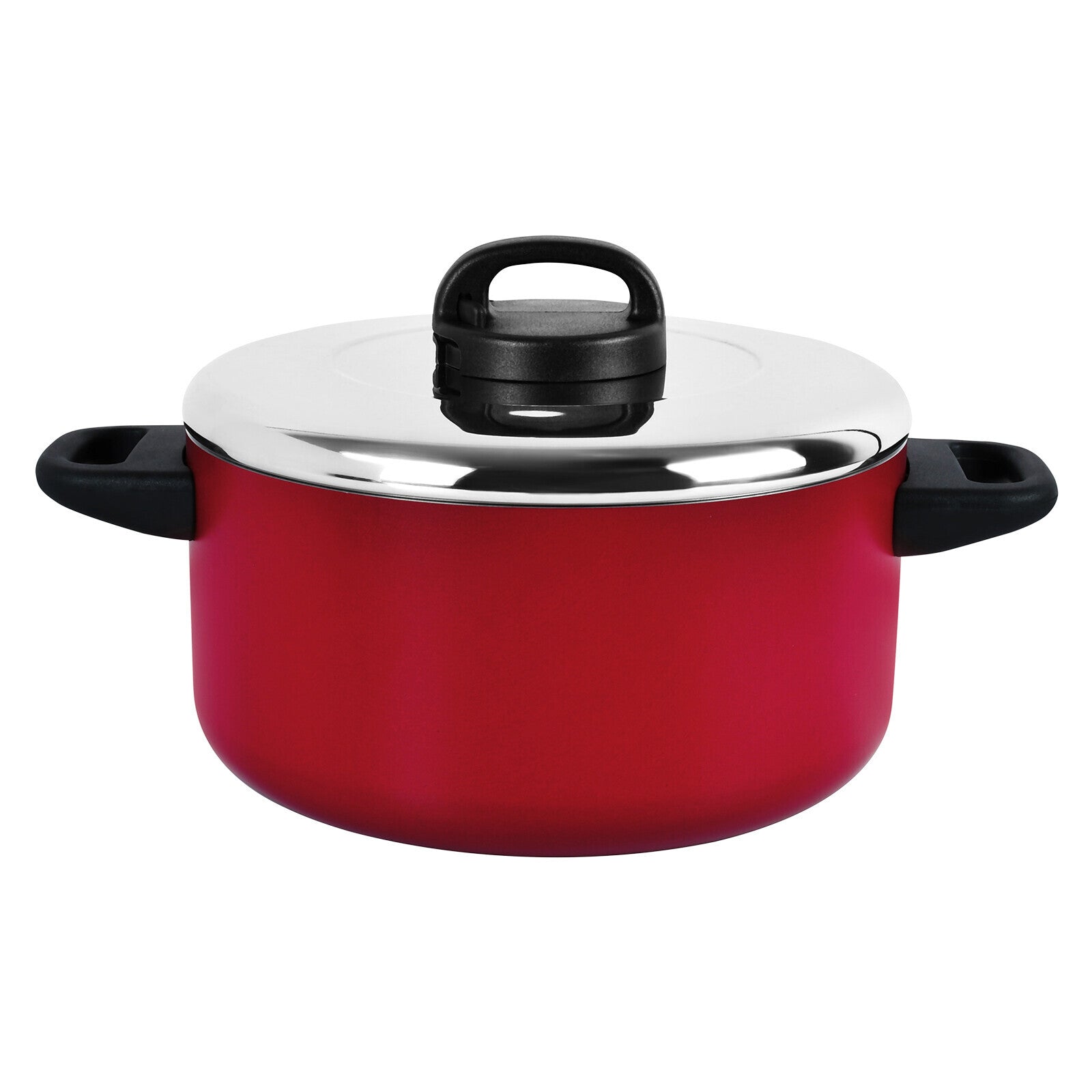 Prestige Classique Non-Stick 3Pcs Cookware Set | 3X Ultra Tough Induction Compatible Casserole 24cm + Frying Pan 26Cm | Red - PR20933