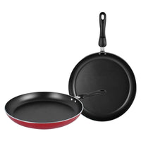 Prestige Classique Non-Stick 2Pcs Cookware Pan Set | 3X Ultra Tough Induction Compatible Frying Pan 24Cm + 28CM | Red - PR15922