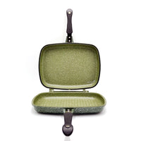 Prestige Double Fry Pan 32cm | Double-Sided Non-Stick Griddle Pan | Foldable Flipping Grill Frying Pan - PR80973