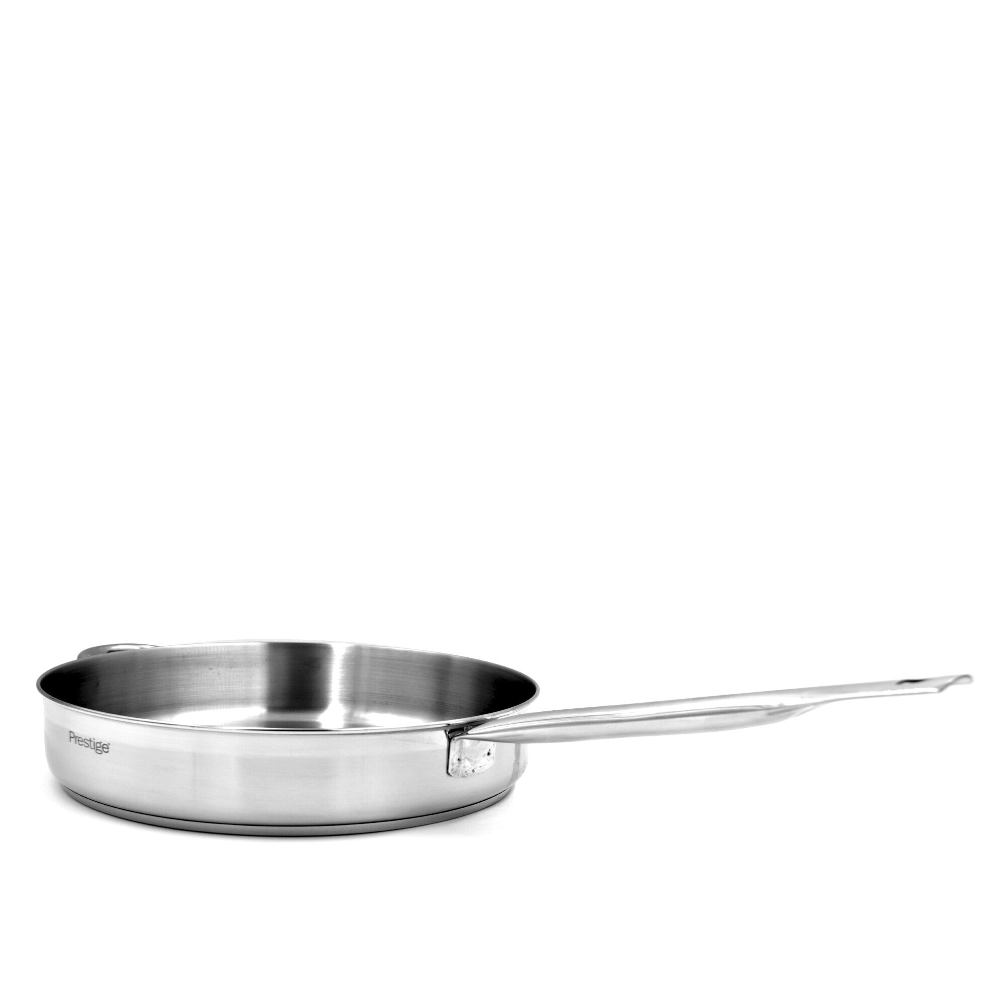 Prestige Infinity Stainless Steel Open Fry Pan 30cm | Induction Compatible Frying Pan | Silver - PR77370