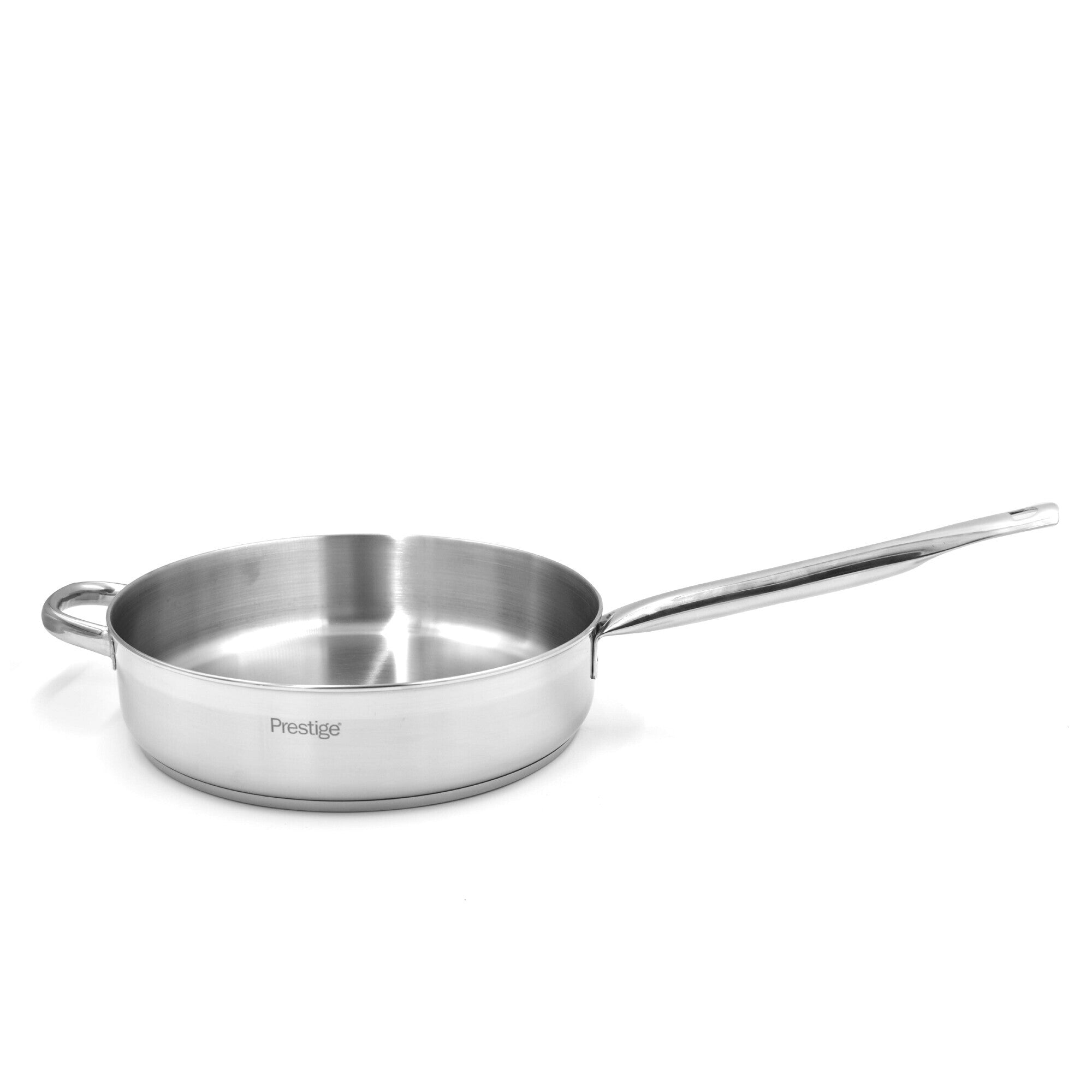 Prestige Infinity Stainless Steel Open Fry Pan 30cm | Induction Compatible Frying Pan | Silver - PR77370