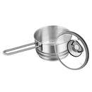 Prestige Infinity Stainless Steel Sauce Pan 1.5 Litres 16 CM | Non- Stick| Transparent Cover Lid | Induction Compatible- Silver