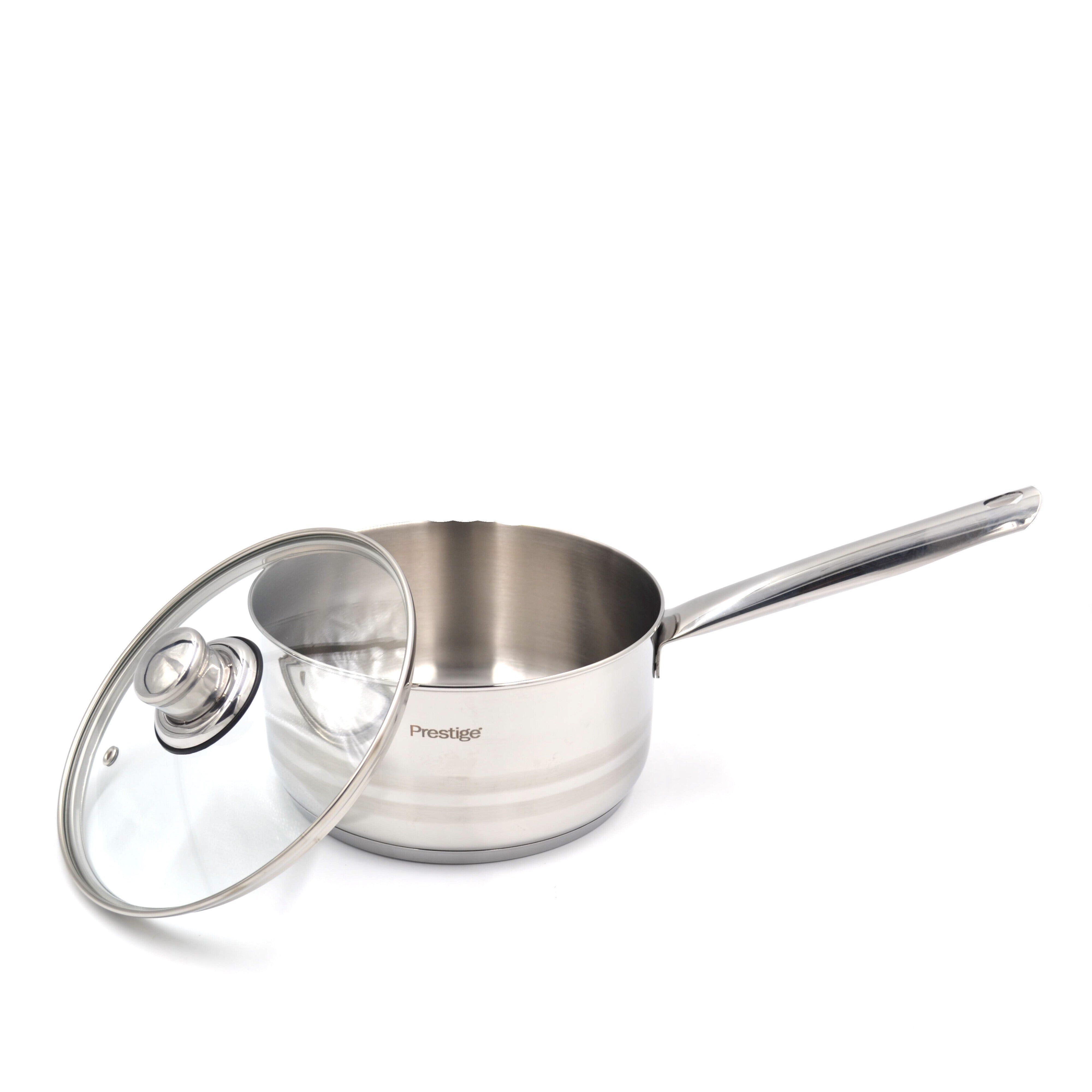 Prestige Infinity Stainless Steel Sauce Pan 3 Ltr / 20 cm | Induction Compatible Covered Sauce Pan | PR77377