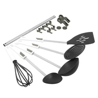 Prestige 6-Piece Plastic Kitchen Tool Set with Rack | Spatula Set for Kitchen | Black – PR54112
