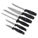 Prestige 7-Piece Knife Block Set | Stainless Steel Kitchen Knives with Scissors & Wooden Block | PR56022