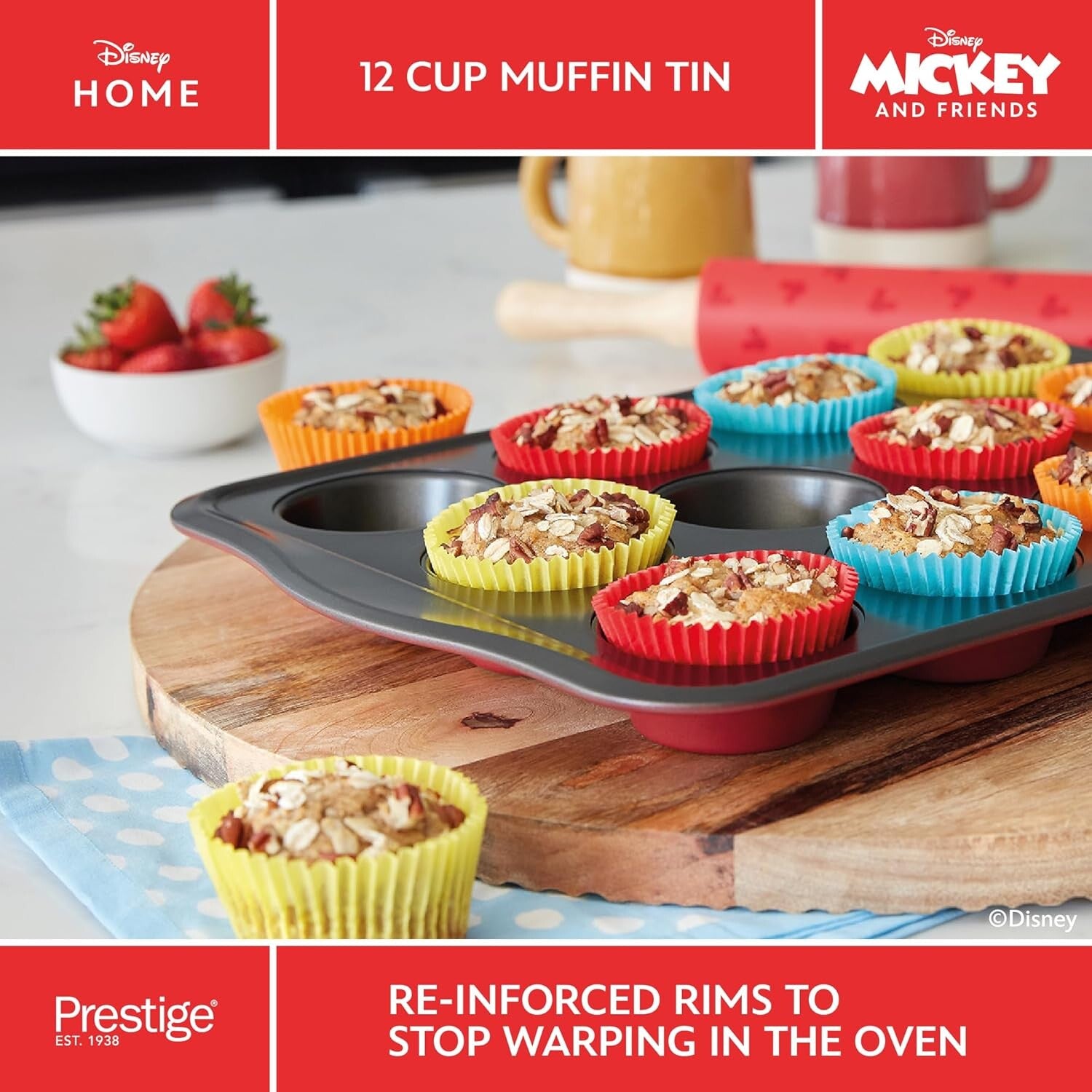 Prestige X Disney Bakeware Muffin Tin 12 Cup | PR48799