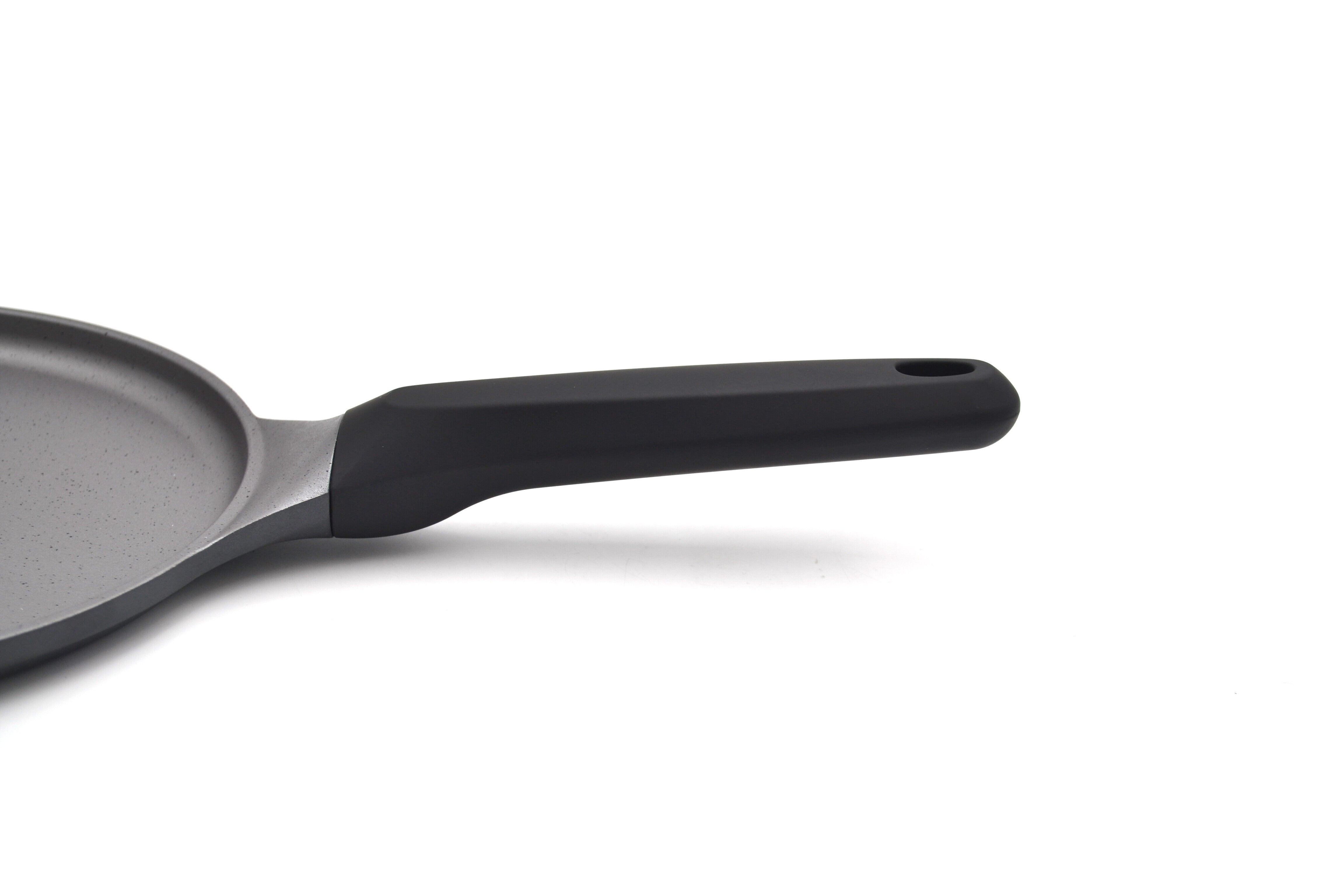 Prestige Essentials Flat Tawa 24cm | Non-Stick Granite Coating Dosa Pan | Induction Base Tawa Pan for Dosa/Roti/Chapati with Stick Handle | Black - PR81166