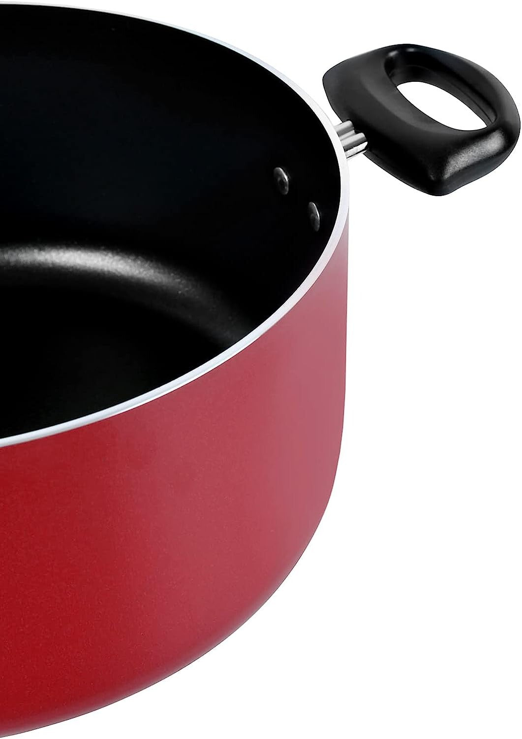 Prestige Value Pack Non-Stick Cookware sets 10Pcs | Non Stick Aluminium Pots and Pans Cooking Set | Soup Pots Set | Frying Pan Set | PR21700 - Red