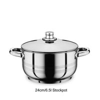 Prestige Infinity Stainless Steel Cookware Set 9Pcs | Induction Compatible Cooking Pots and Pans Set | Cooking Set with Glass lids | Silver - PR7001