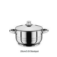 Prestige Infinity Stainless Steel Cookware Set 9Pcs | Induction Compatible Cooking Pots and Pans Set | Cooking Set with Glass lids | Silver - PR7001