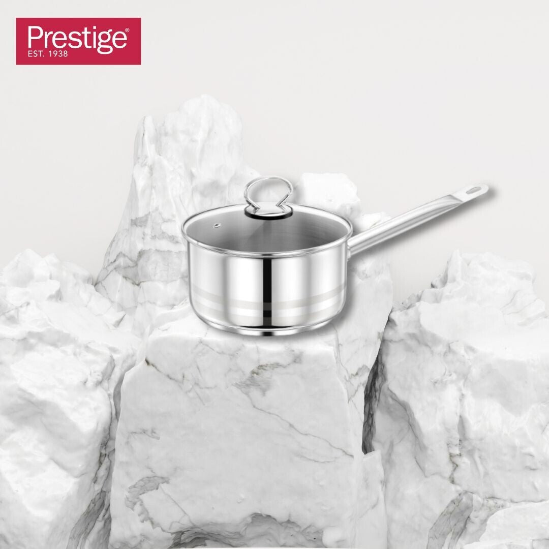 Prestige Stainless Steel 12Pc Cookware Set | Induction Bottom Pots and Pans Set | Cooking Combo Set Model- PR80981