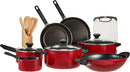 Prestige Classique 16 Piece Non stick cookware Set | Non Stick Cooking Pan Set | 2 Fry Pans, 2 Casseroles, 2 Saucepan, Kadai, 3 Glass Lids, Cutting Board & 5 Spatulas | PR21234