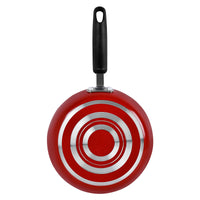 Prestige 12 Piece Non stick cookware Set | Cookware set induction base | Non Stick Cooking Pan Set | Saucepan and Casserole Set with Glass Lid | Color Red