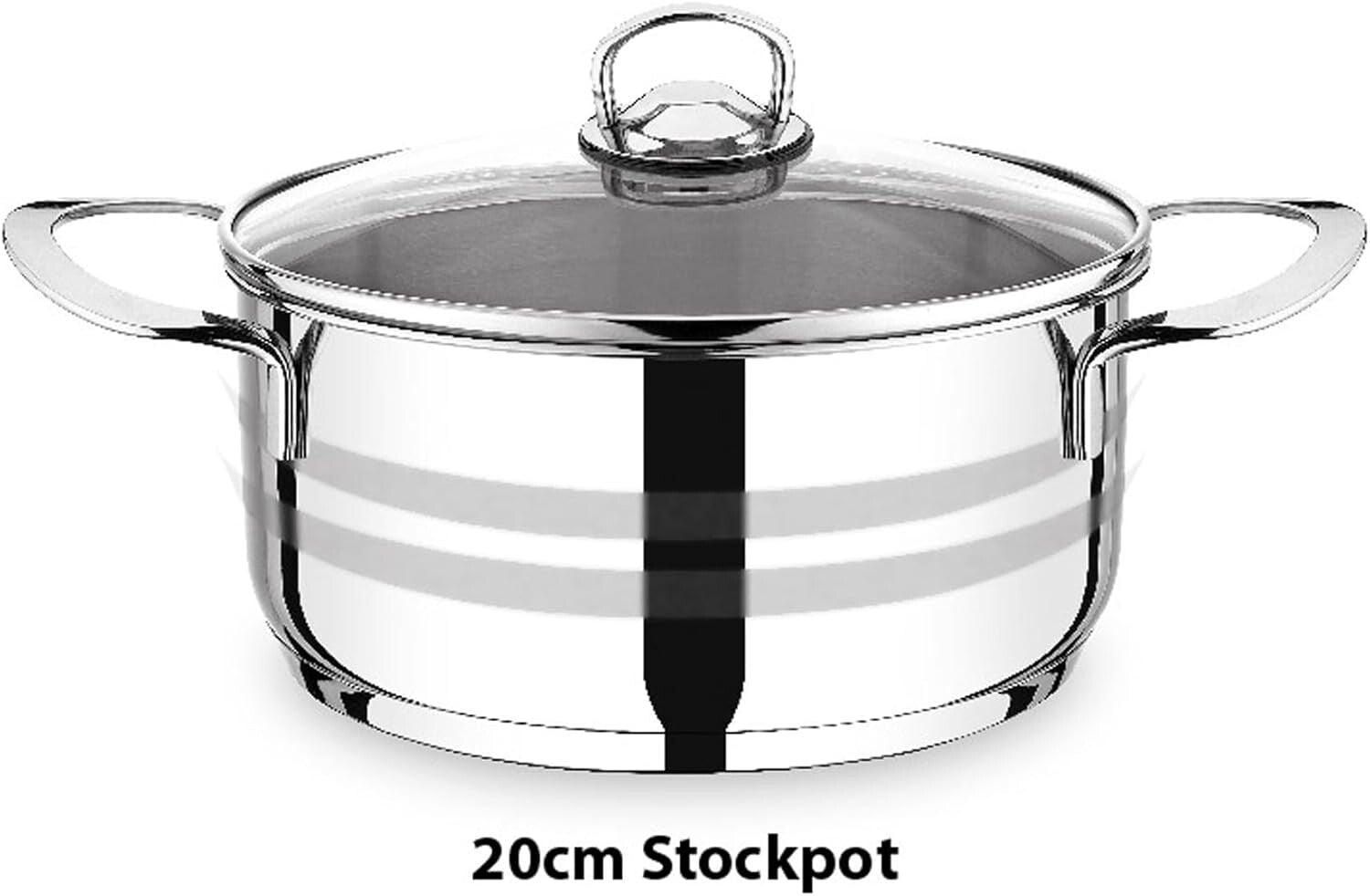 Prestige 6 Pieces Stockpot Set | Stainless Steel Cookware Set | Induction Compatible Cooking Pots Set with glass Lid | 20cm/3L, 26cm/8L, 30cm/14L - PR7006