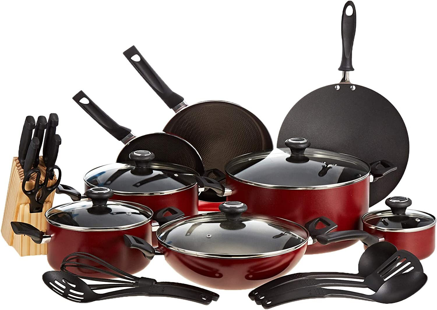 Prestige Non-Stick Cookware Set 25 Pcs | Red - PR20499