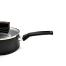 Prestige Safecook Nonstick Saucepan 14 cm | Aluminum Saucepan with Glass Lid | PR22095 - Black