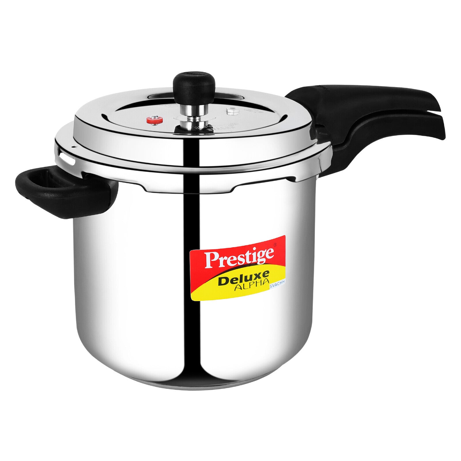 Prestige Svachh Alpha Pressure Cooker 5.5L | Induction Compatible Stainless Steel Pressure Cooker | MPD20251 - Grey
