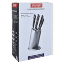 Prestige 5-Piece Knife Block Set | Stainless Steel Kitchen Knives with Storage Block | PR51375